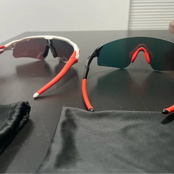 Oakley Red and White Sports Sunglasses; buy one for $50 or both for $90 - Picture 2 of 4